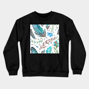 Feathered Floral Crewneck Sweatshirt